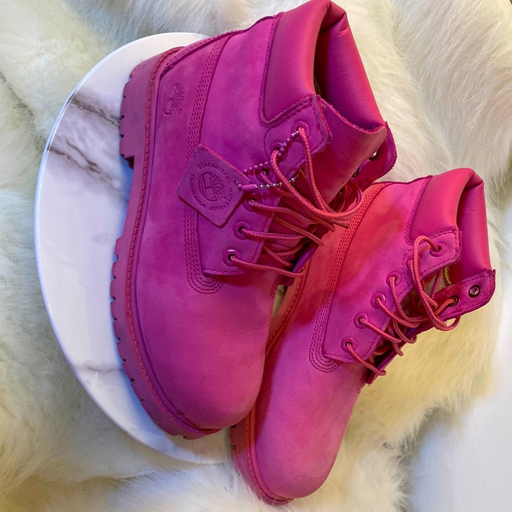 Timberland pink boots